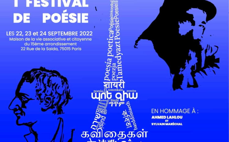 Festival de poésie, Paris, 22 au 23 septembre 2022